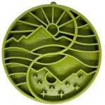 Sodapup Yin Yang Design Shallow Etray Enrichment Slowfeeder Bowl - Green